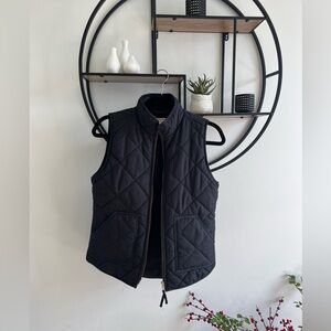 J Crew Quilted Vest in Black- Sz. XS